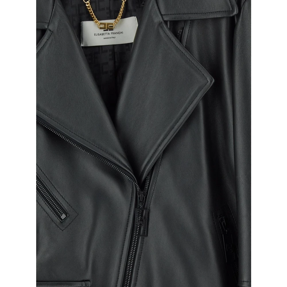 Elisabetta Franchi Zwarte Polyester Damesjas Black Dames