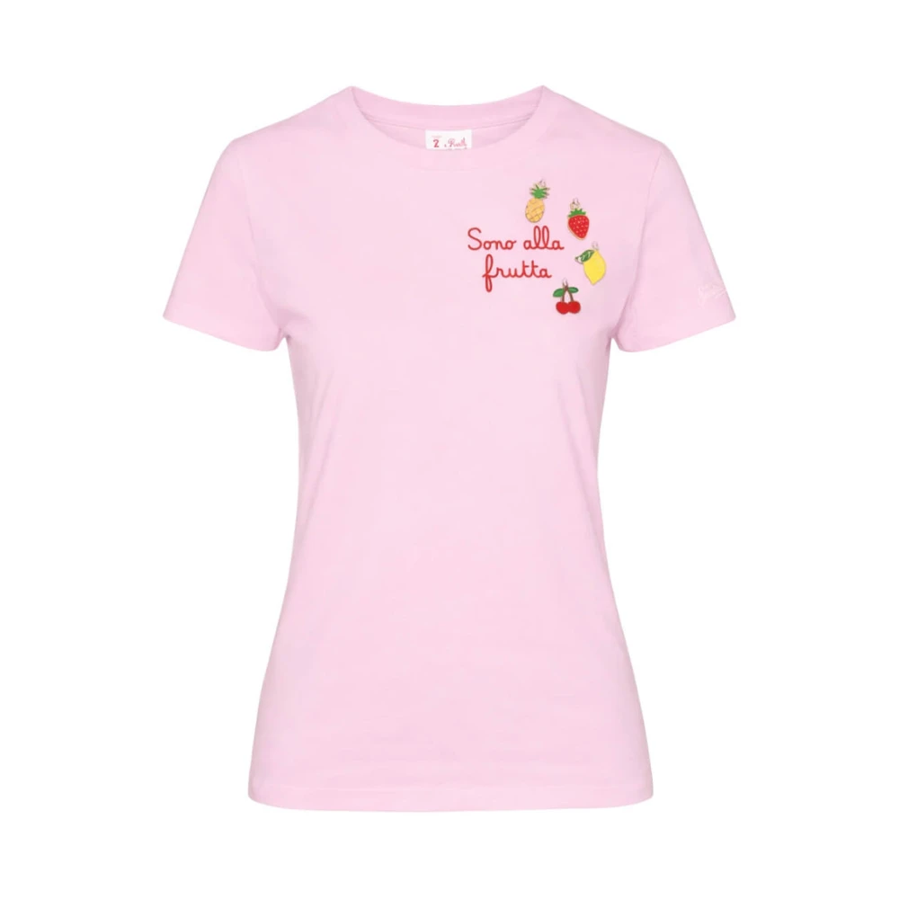 Mc2 Saint Barth Pink T-Shirts, Female, M, T-Shirt Emilie In Cotone