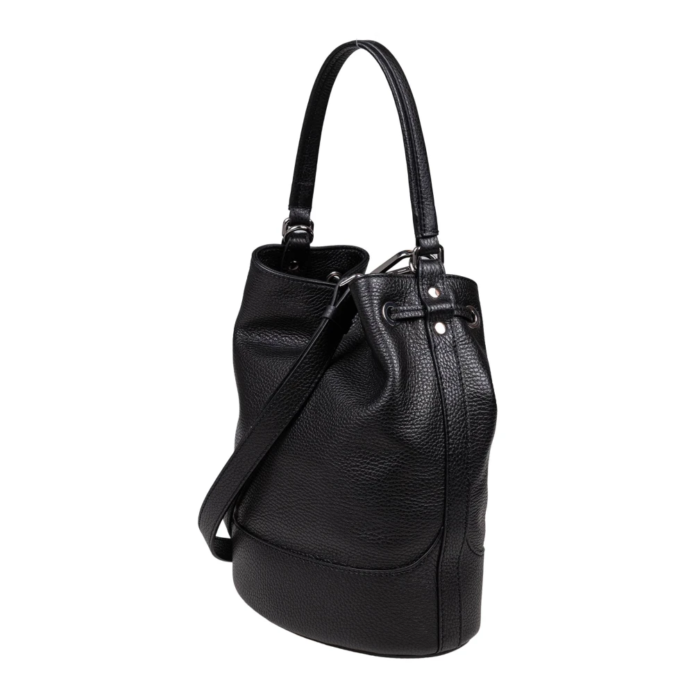 Zanellato Dagelijk Leren Schoudertas Zwart Black Dames