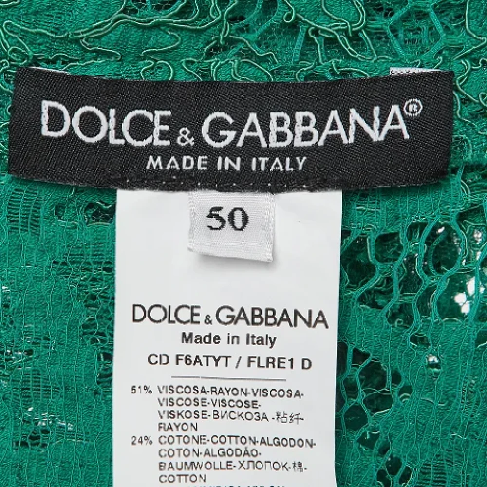 Dolce & Gabbana Pre-owned Lace dresses Green Dames