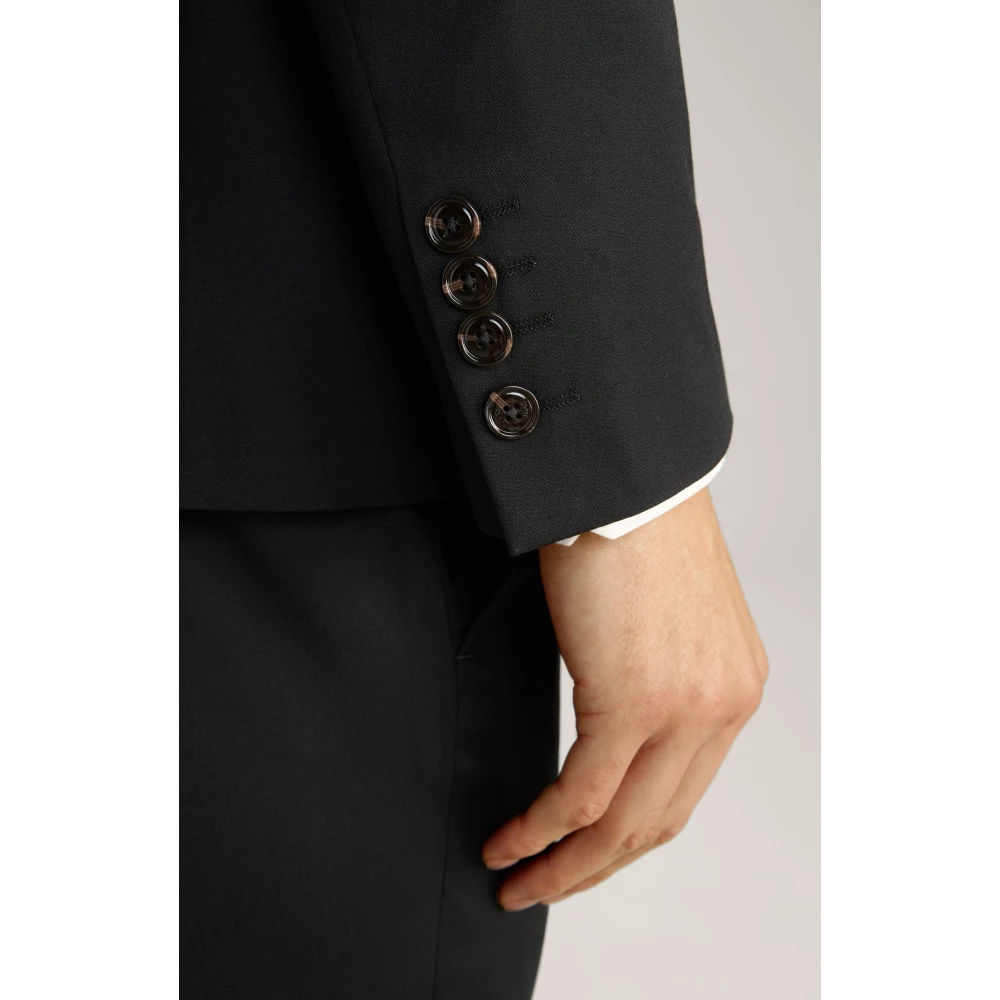 Joop! Klassieke wollen jas zwart Black Heren