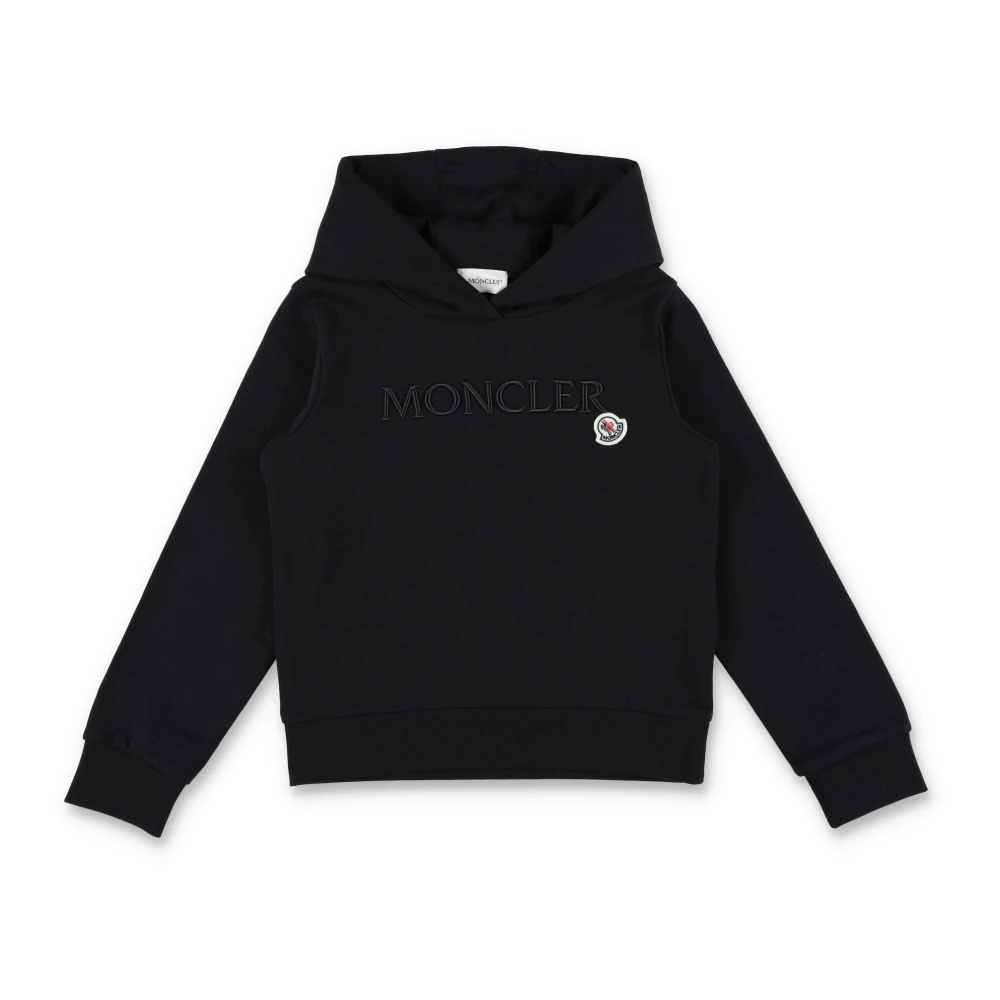 Moncler Svart Stickat Hoodie Flickkläder Black, Flicka