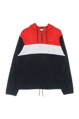 Half Zip Hoodie Svart/Röd