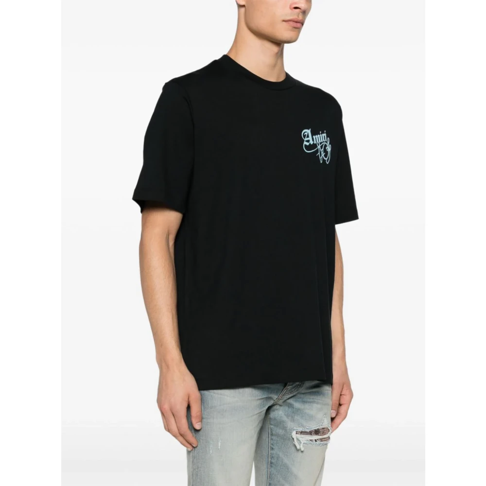 Amiri T-shirt met Logoprint Korte Mouwen Zwart Black Heren