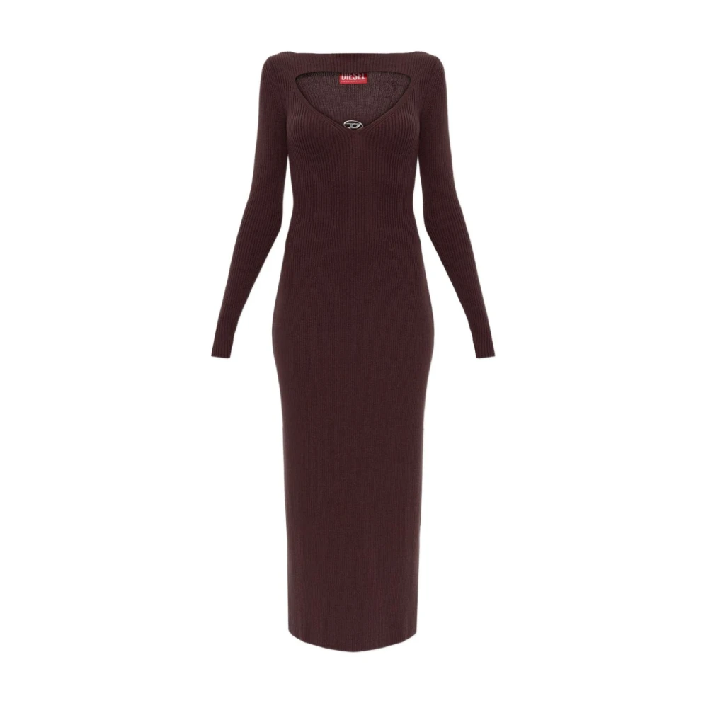 Diesel Brown Dresses - Female - Knitted Dresses - M - Dresses