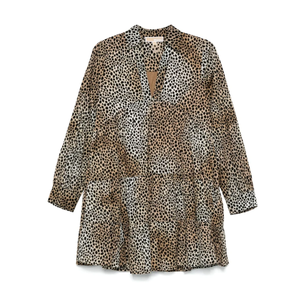 Michael Kors Elegante Marrone Jurk voor Vrouwen Brown Dames