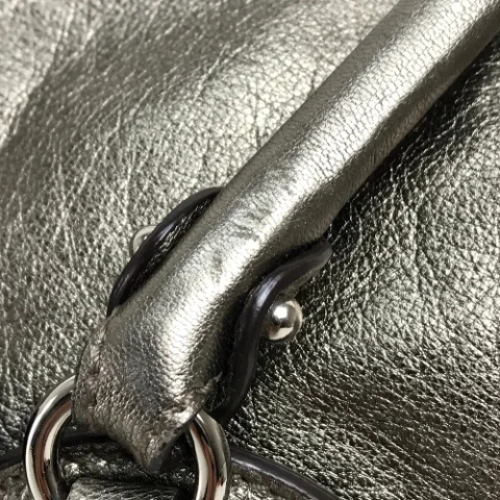 Salvatore Ferragamo Pre-owned Leather handbags Gray Dames