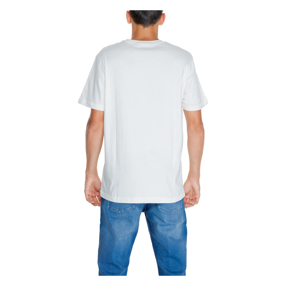 Calvin Klein Jeans Witte Ronde Hals T-shirt Mannen White Heren