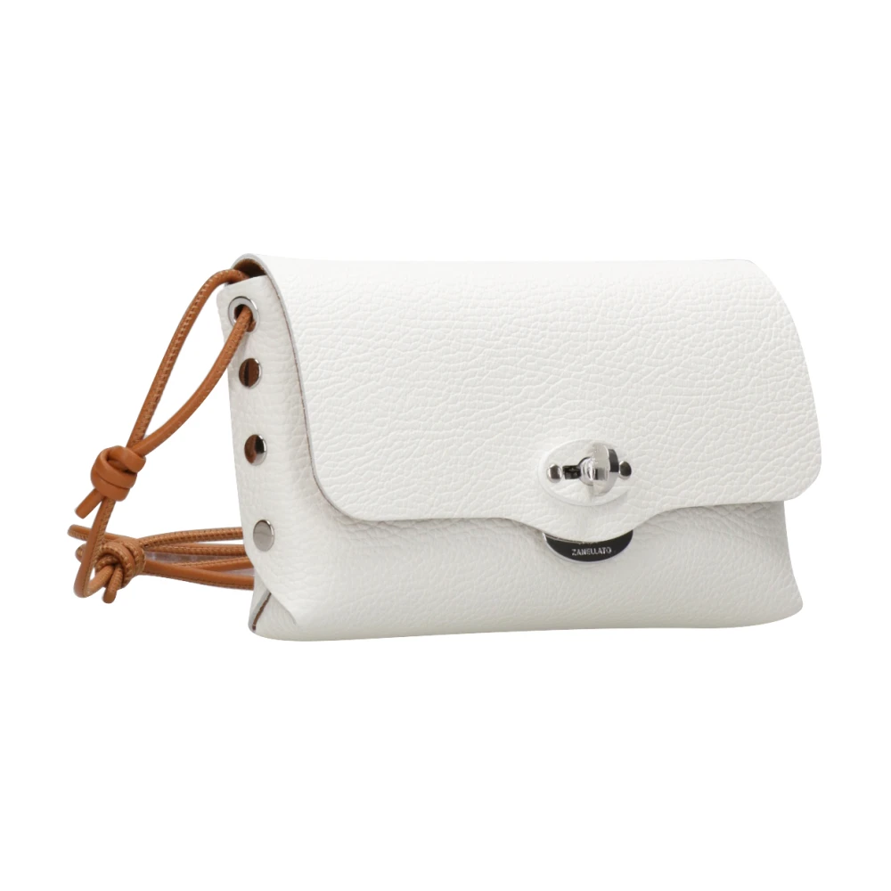 Zanellato Hammer Leren Schoudertas met Twist-Lock White Dames