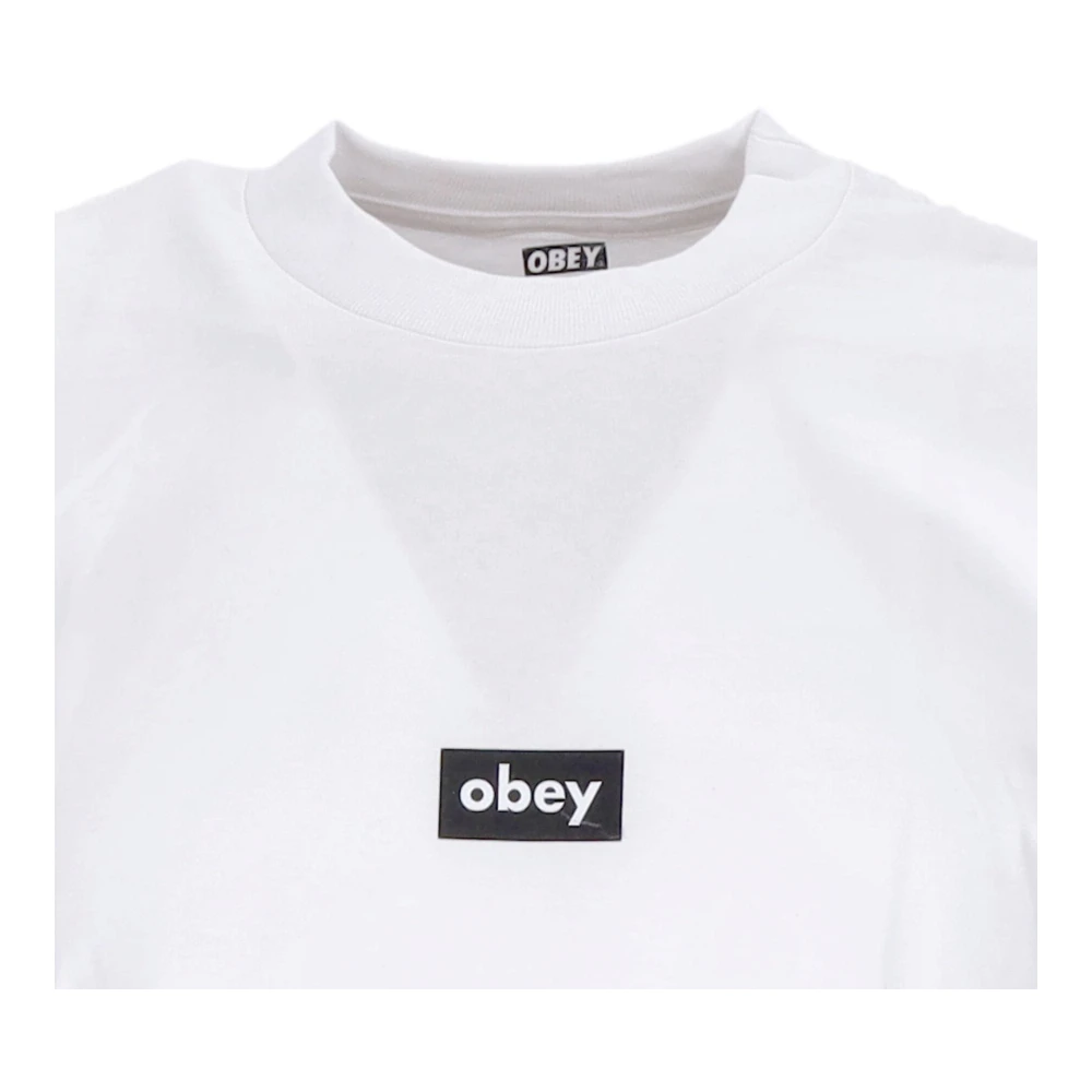 Obey Klassieke Zwarte Bar Heren Tee White Heren