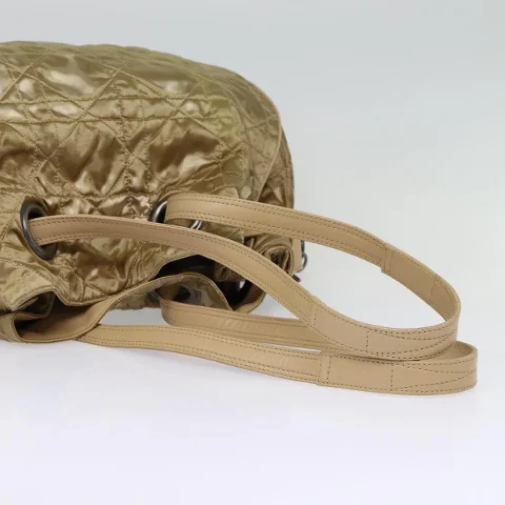 Dior Vintage Pre-owned Nylon dior-bags Beige Dames