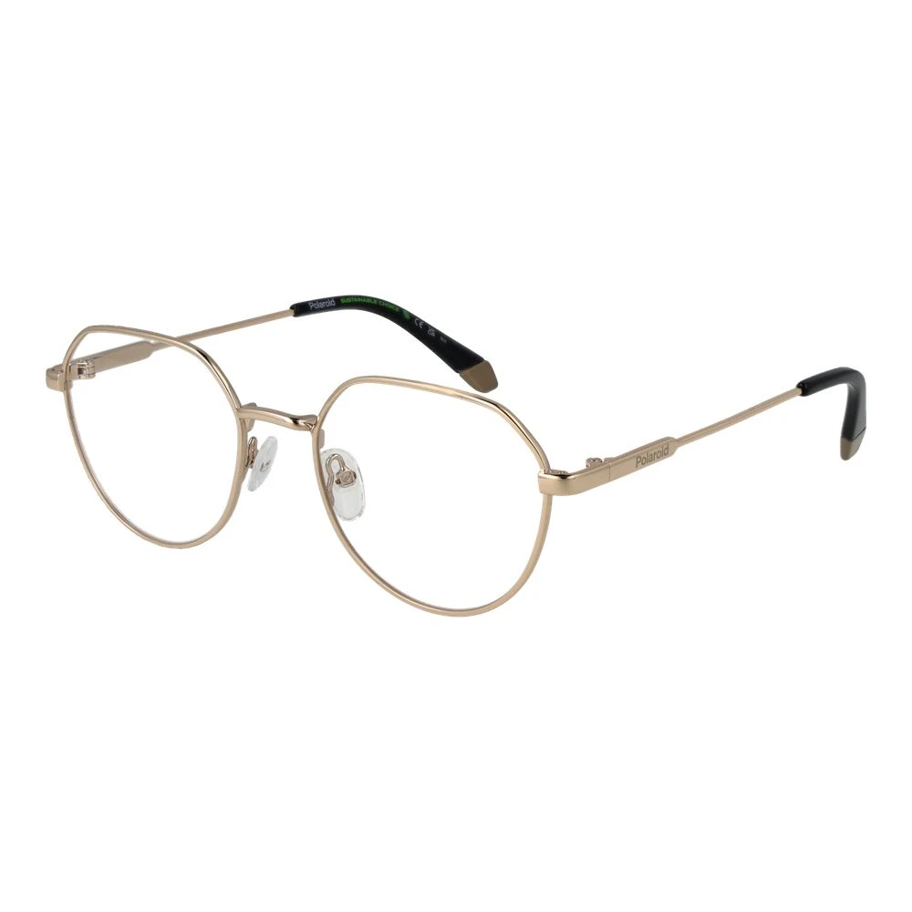 Polaroid Unisex Yellow Glasses, One Size, Gold Metal Full-Rim Optical Frames