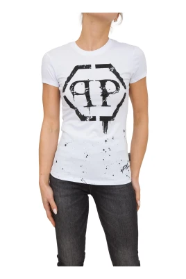 Rund Hals Vit T-shirt