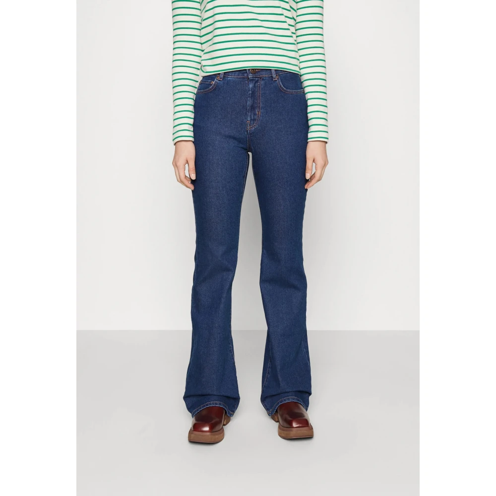 Max Mara Donkere wassing Flared Jeans Blue Dames