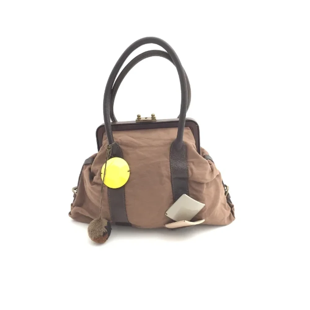 Marni Pre-owned Nylon shoulder-bags Brown Dames