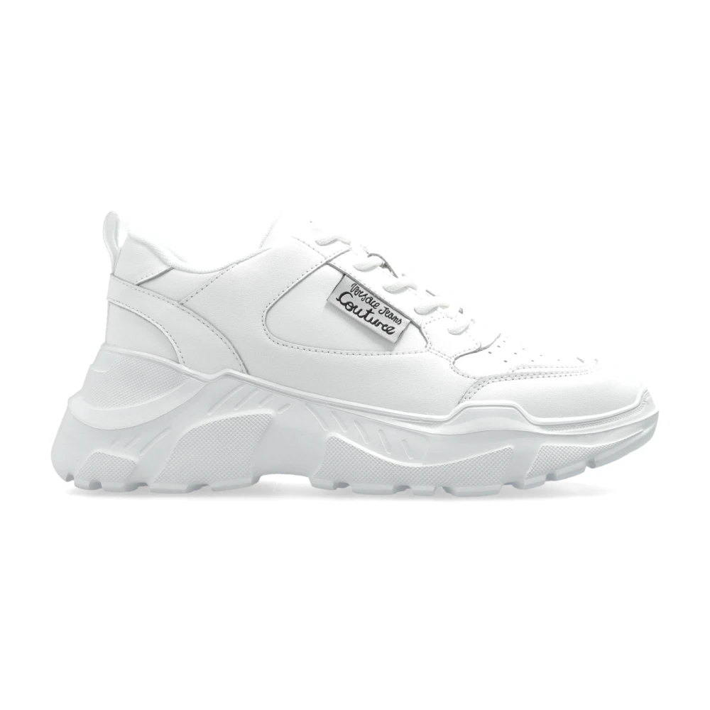 Versace Jeans Couture Sneakers met logo Dames Schoenen Wit