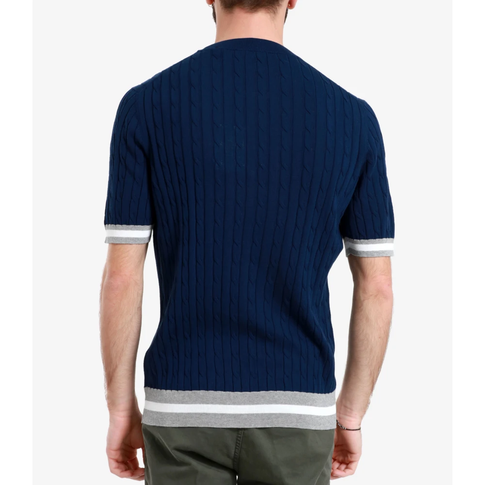 Gran Sasso Round-neck Knitwear Blue Heren