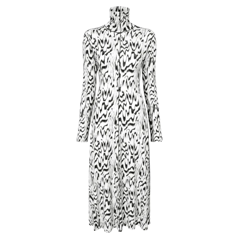 Proenza Schouler Abstract Motief Jersey Jurk White Dames