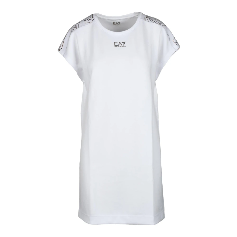 Emporio Armani EA7 Damesjurk in Modalmix White Dames
