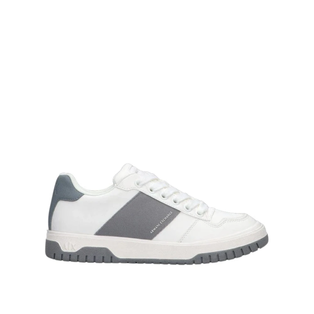 Armani Exchange Sneaker met contrasterende zijstreep Heren Schoenen Wit