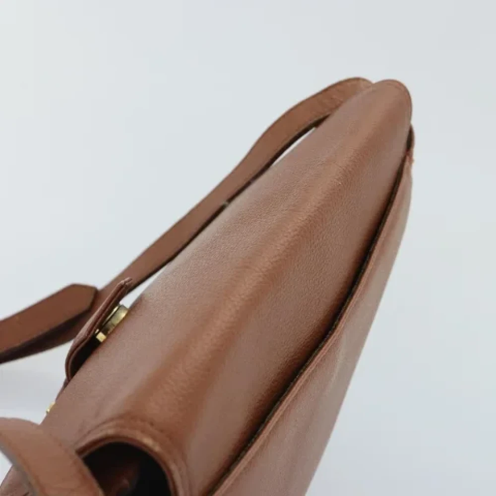Saint Laurent Vintage Pre-owned Leather shoulder-bags Brown Dames