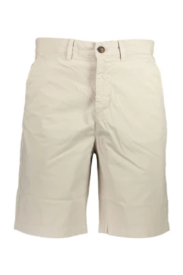 Beige Bermuda Shorts Regular Fit Cotton
