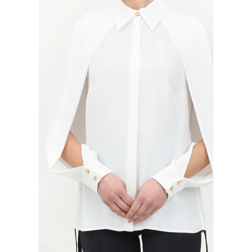 Elisabetta Franchi Verfijnde Ivoor Lange Mouwen Shirt White Dames