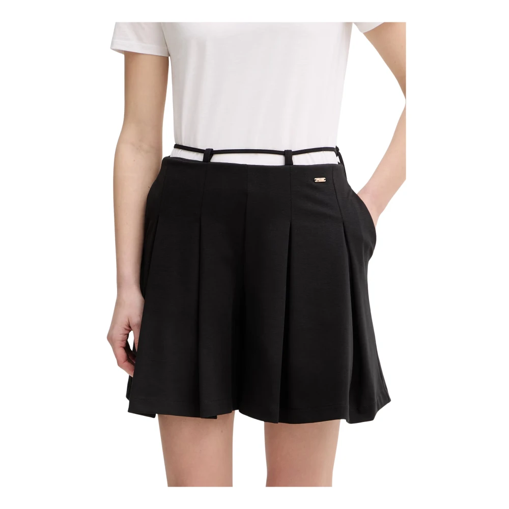 Fracomina Donna Nero - Shorts A Vita Alta - Shorts - M