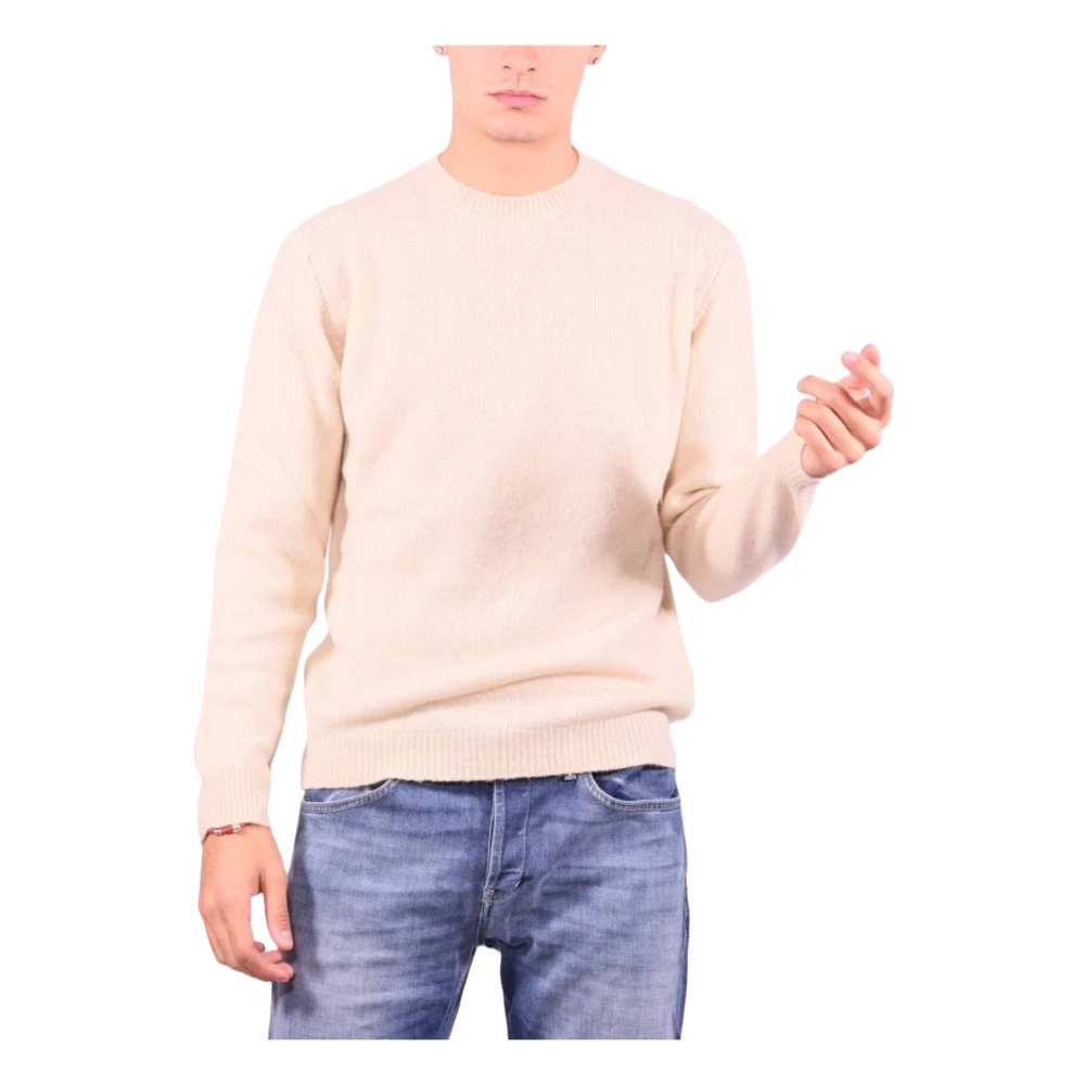 Roberto Collina Beige Wollen Blend Trui Beige Heren