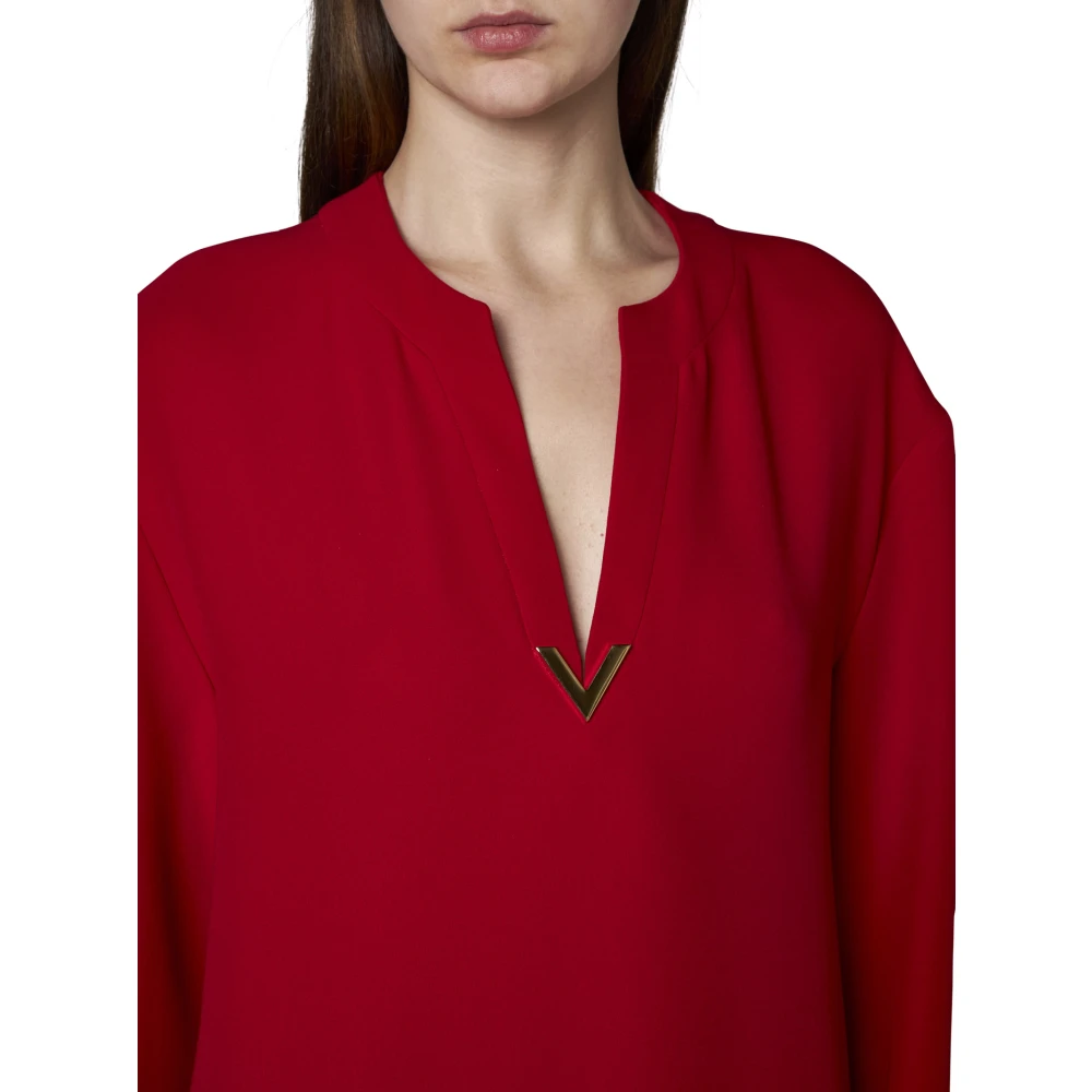 Valentino Rode Elegante Jurken Red Dames