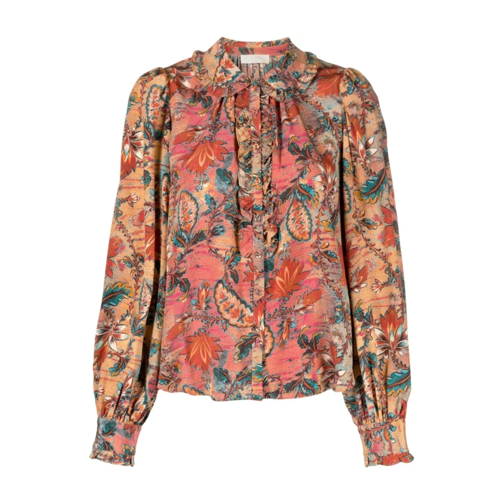 Ulla Johnson Women's Multicolor Blouses, Xs, Elegant Pink Silk Blouse