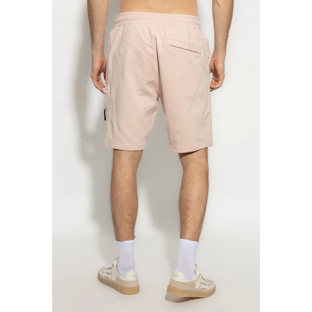 Stone Island Logo shorts Beige Heren