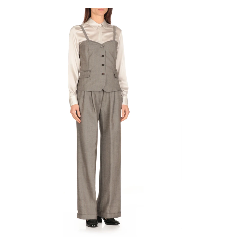 Antonelli Firenze Beige Wolmix Sweetheart Top Beige Dames