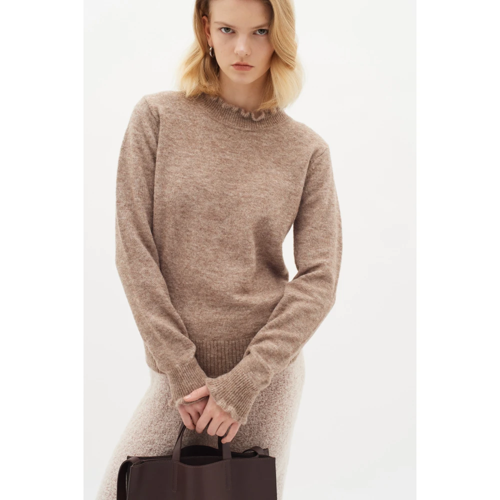 InWear Beige Pullover Sandy Grey Melange Beige Dames