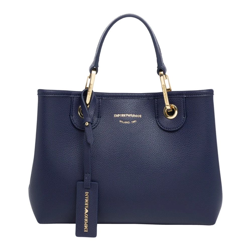 Emporio Armani Verstelbare Band Handtas met Magneetsluiting Blue Dames