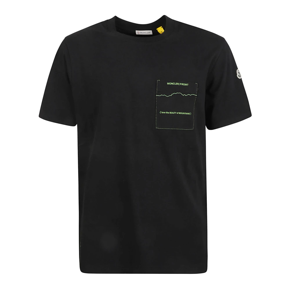 Moncler Zwarte SS T-Shirt Collectie Black Heren
