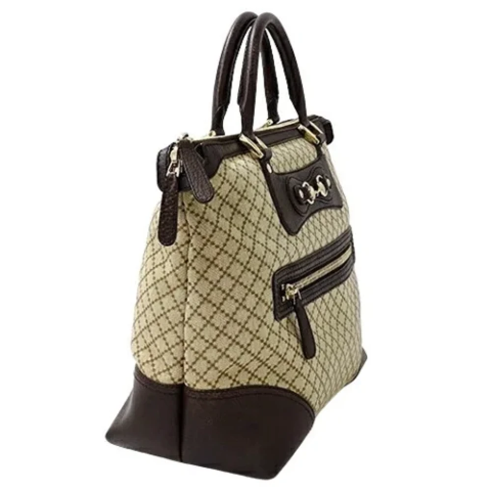 Gucci Vintage Pre-owned Canvas gucci-bags Beige Dames