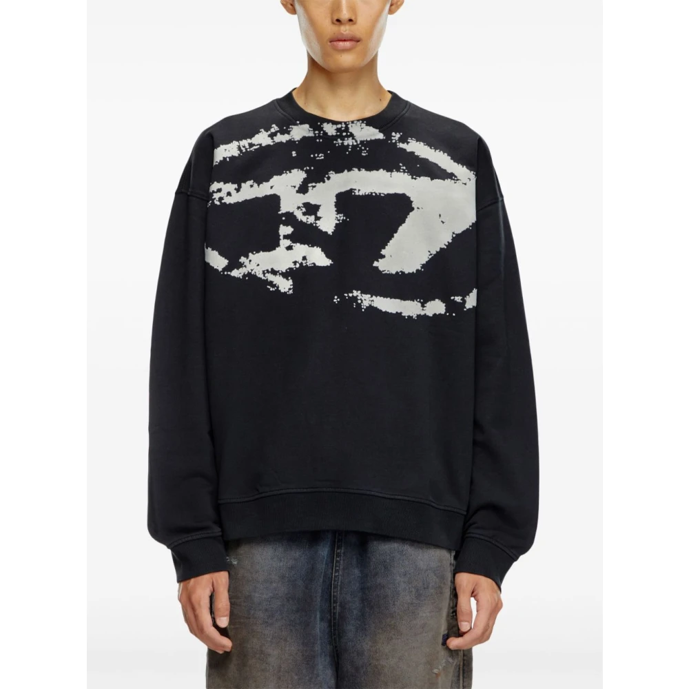 Diesel Zwarte Sweatshirt voor Mannen Black Heren