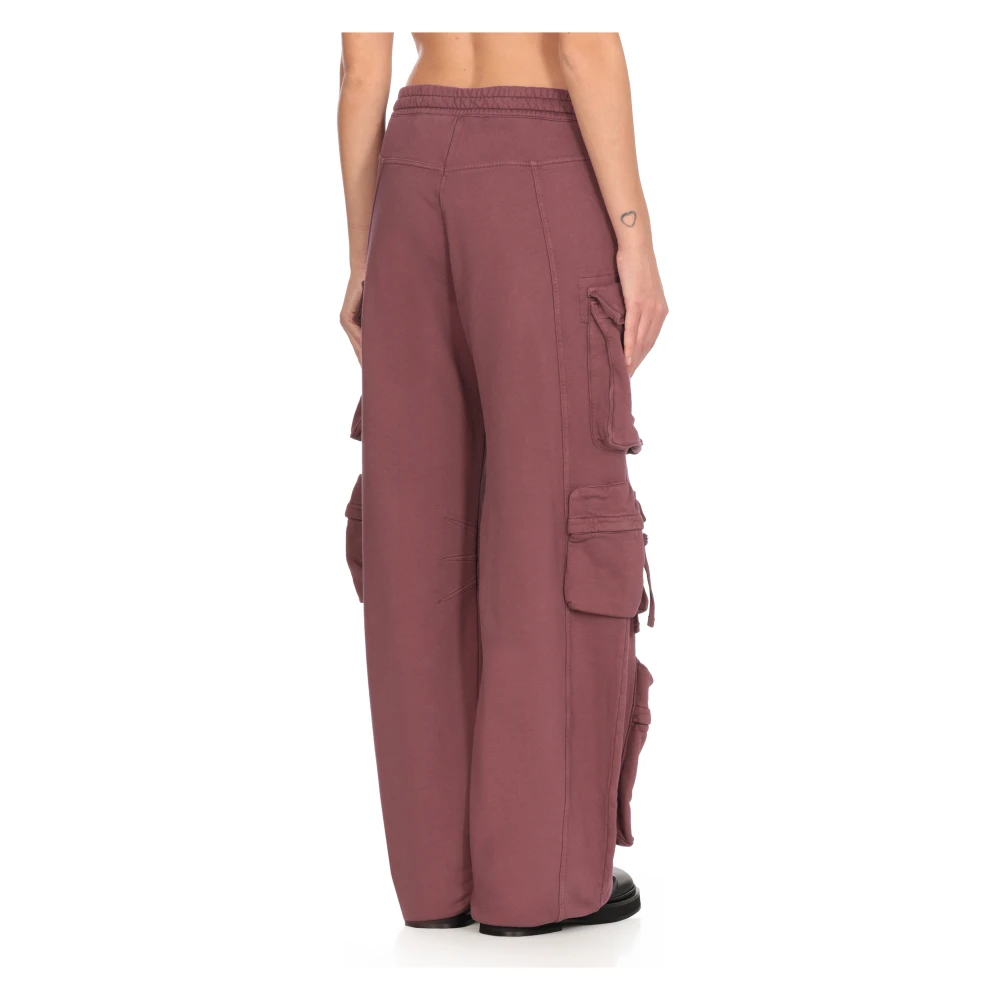 The Attico Paarse Cargo Broek met Koord Purple Dames