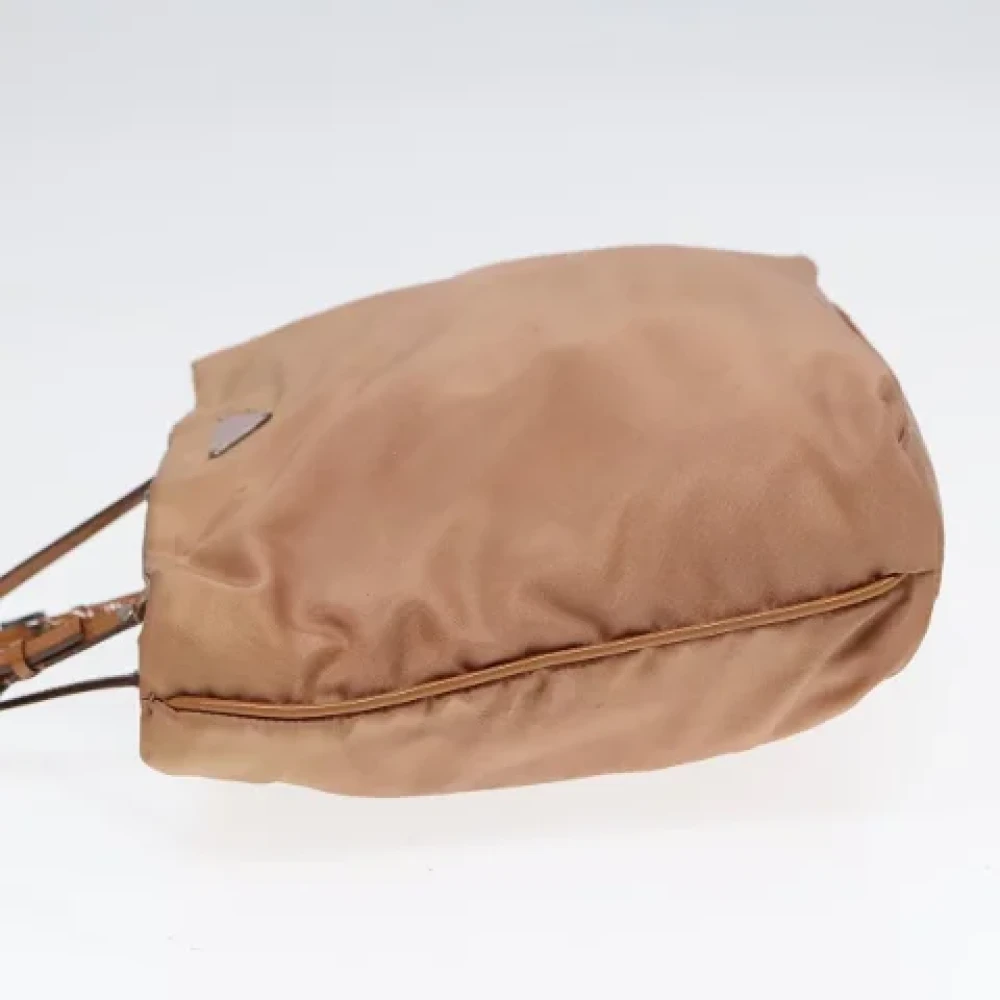 Prada Vintage Pre-owned Nylon prada-bags Beige Dames