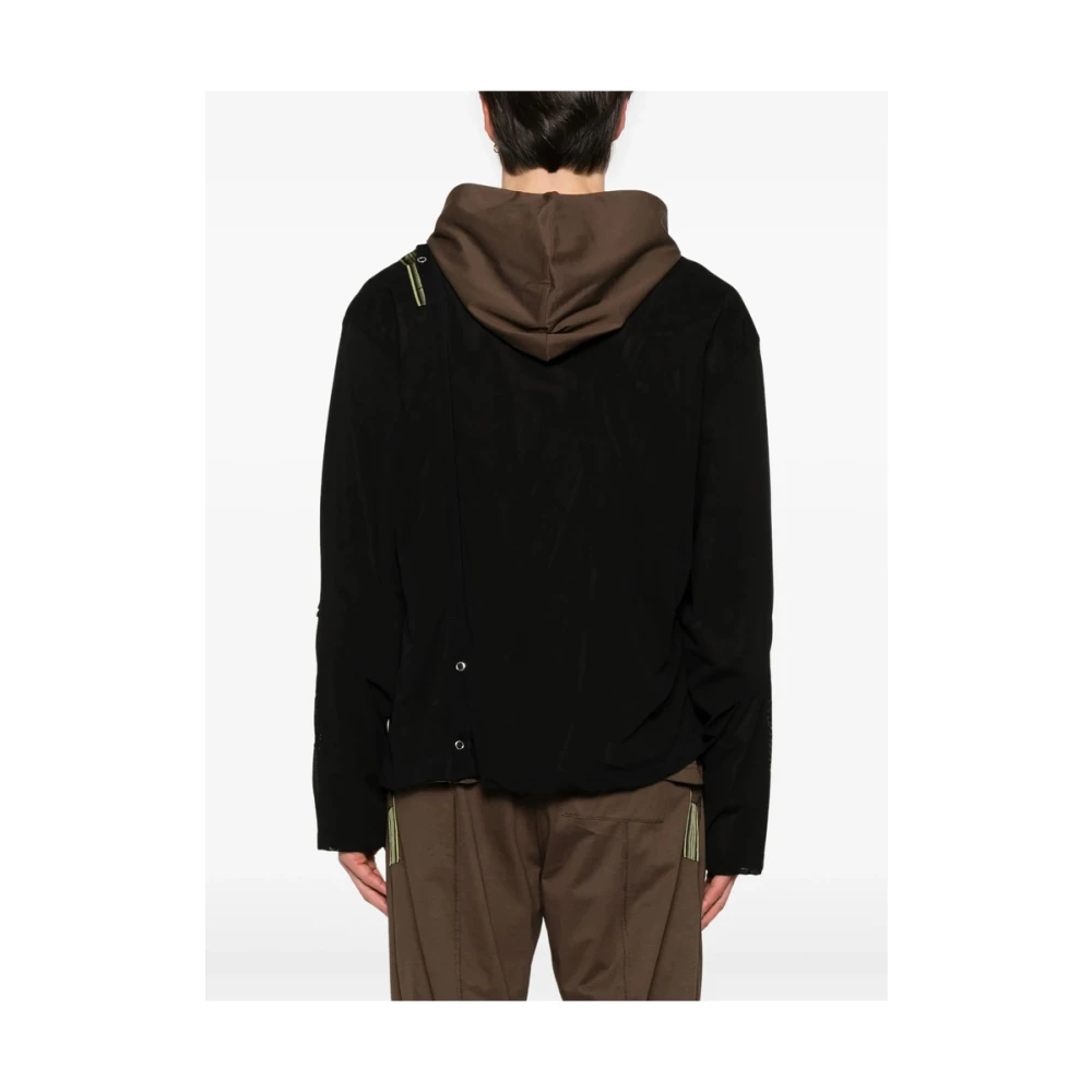 Kiko Kostadinov Zwarte Laagjes Hoodie T-shirt Multicolor Heren