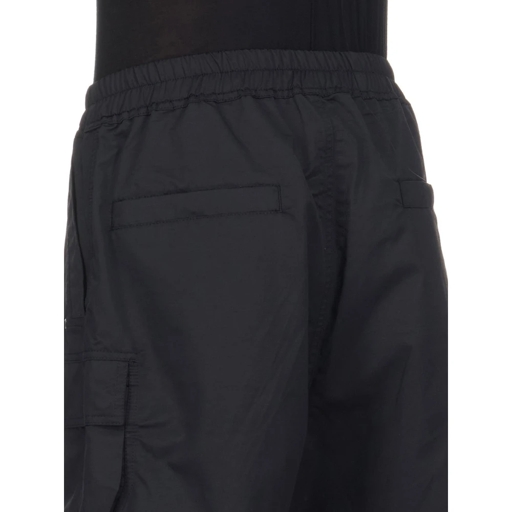 Rick Owens Zwarte knielange casual shorts met cargozakken Black Heren
