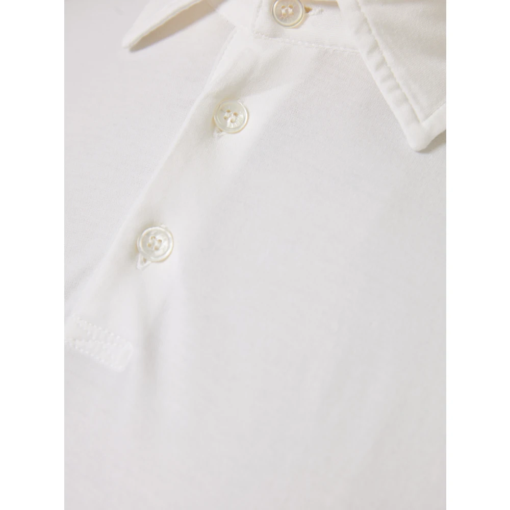 Fedeli Slim Fit Katoenen Polo Shirt White Heren