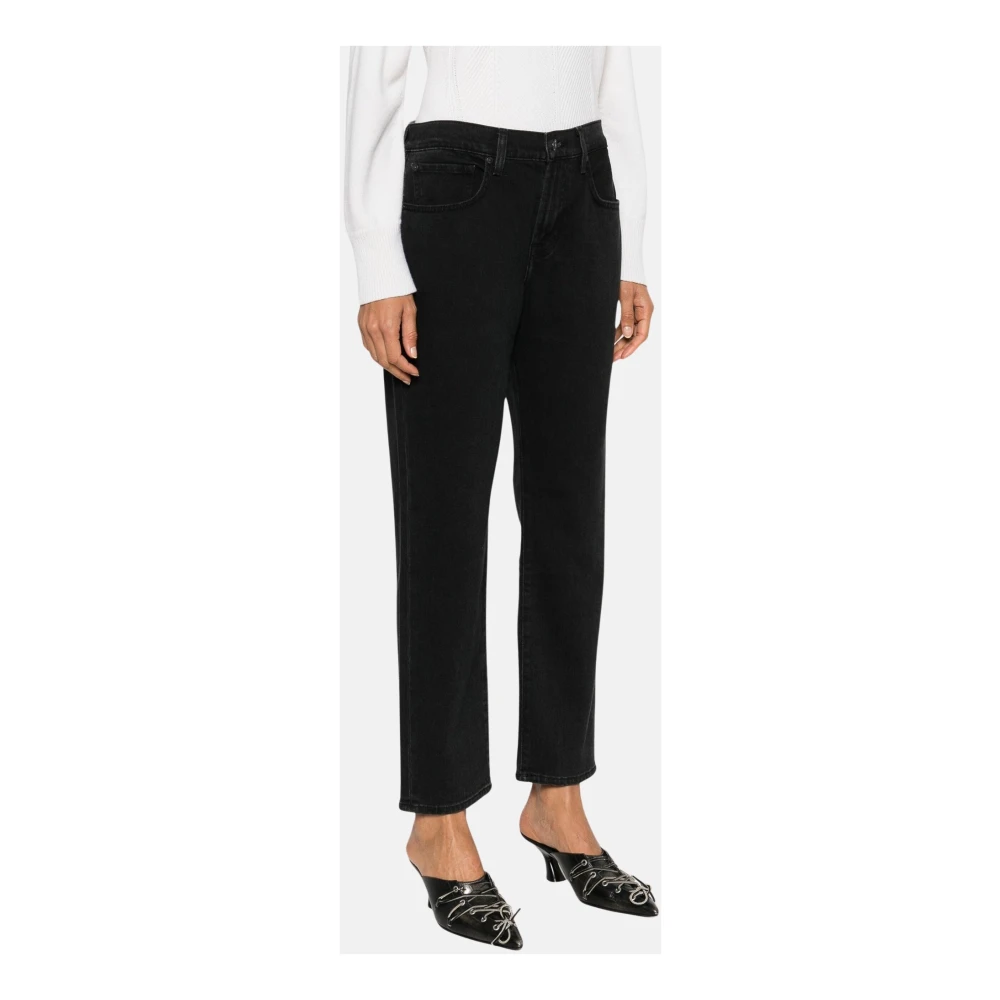 7 For All Mankind Jeans Straight Bleu Black Dames