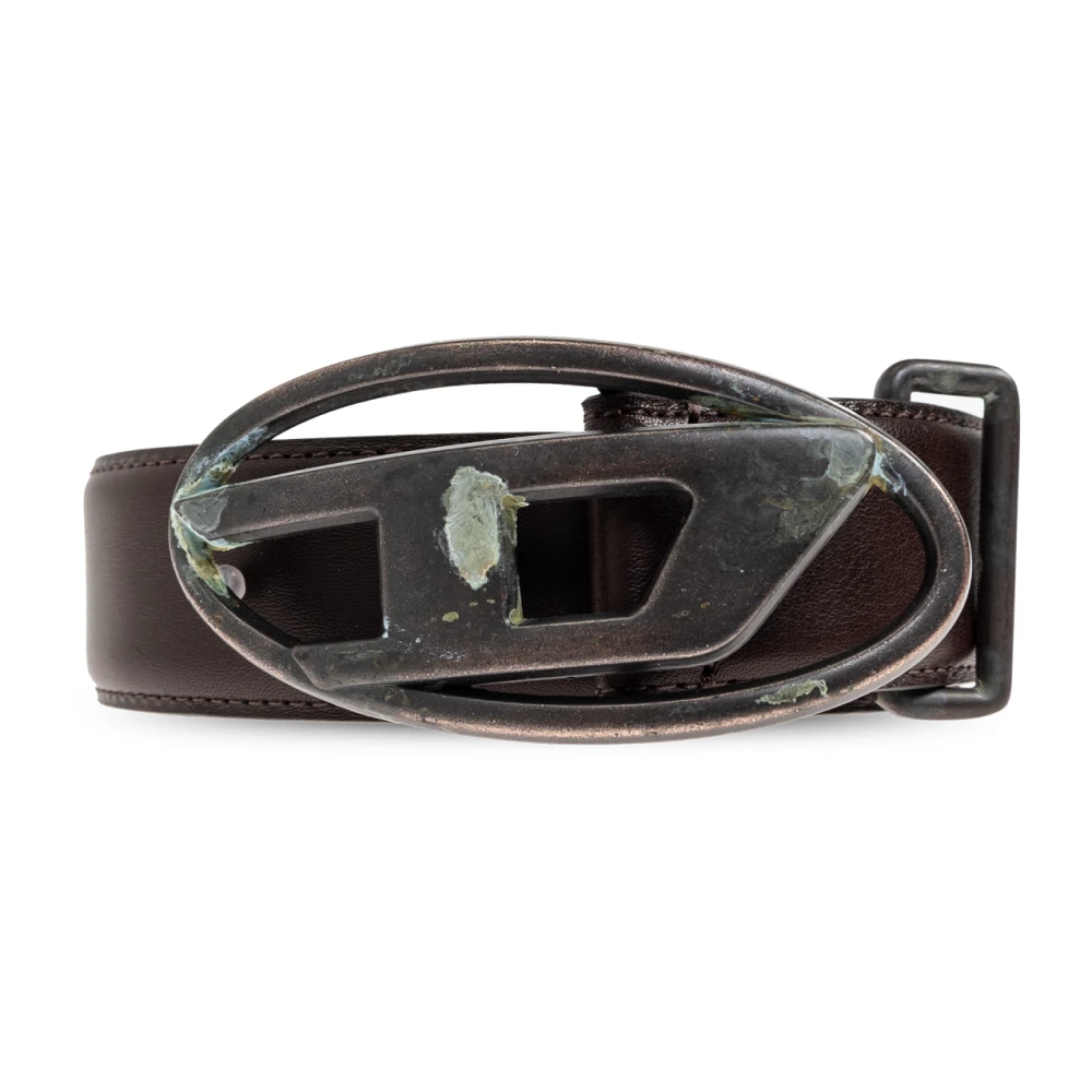 Diesel Mannelijk Bruin Oval D Logo Riem