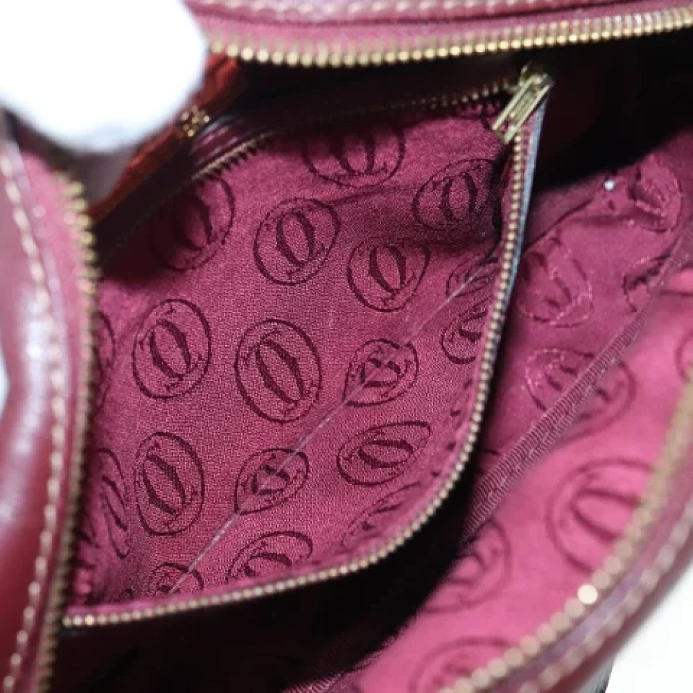 Cartier Vintage Pre-owned Leather shoulder-bags Red Dames