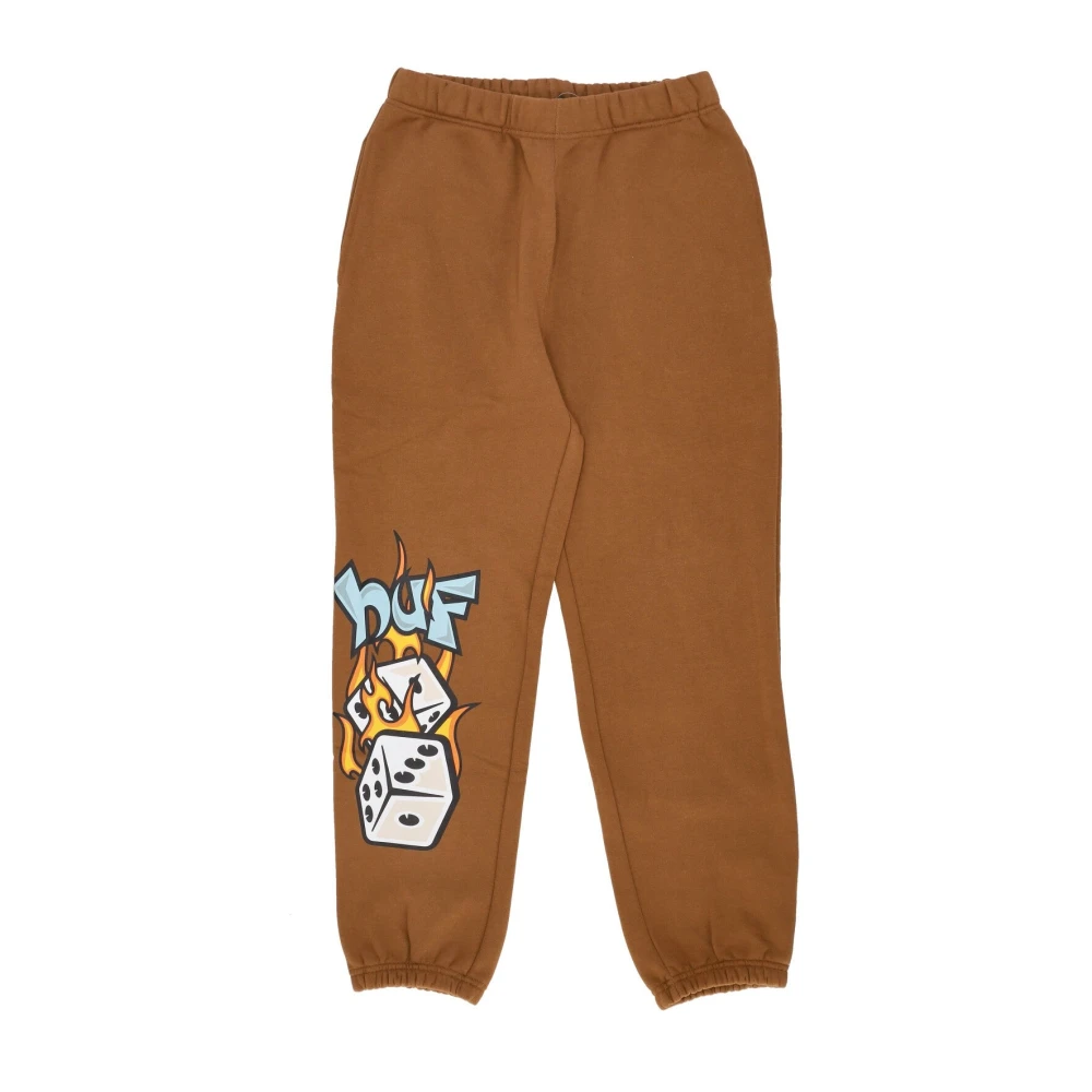 HUF Fleece Sweatpants Rubber Heren Brown Heren