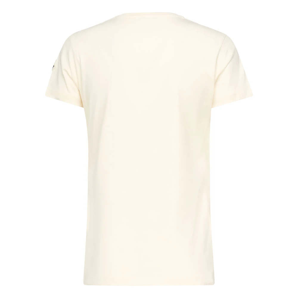 Moncler Witte katoenen T-shirts en polo's White Dames