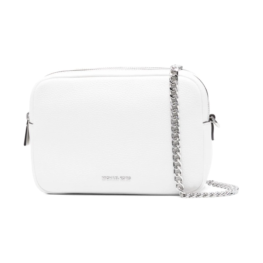 Michael Kors Witte Schoudertas Elegante Stijl White Dames