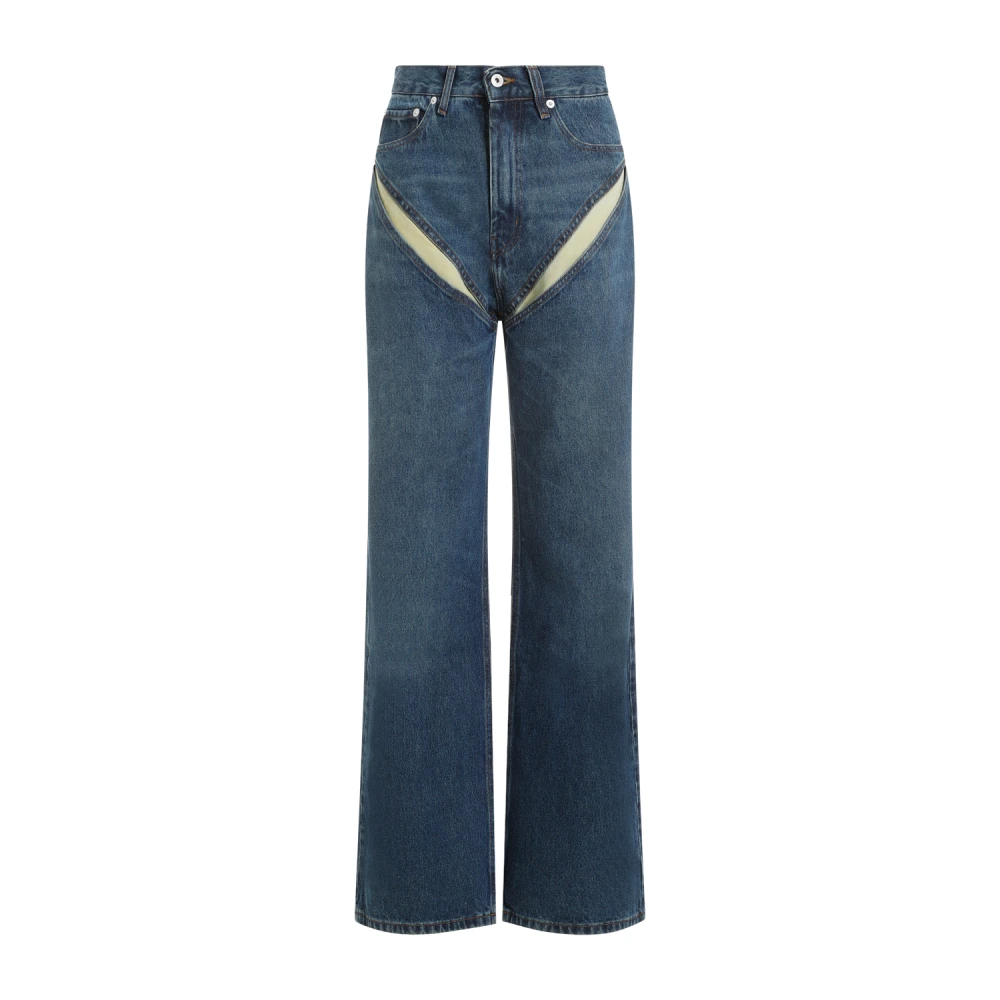 Y Project Vintage Blue Cut Out Jeans Blue Dames
